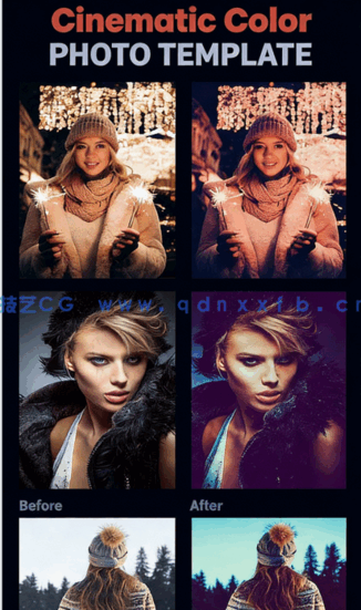 psd科幻电影质感彩色梦幻滤镜效果PSD模板(图3)