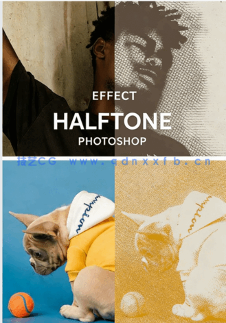 老照片风格纹理半色调PSD模板合集(图1)