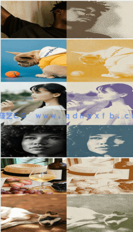 老照片风格纹理半色调PSD模板合集(图2)