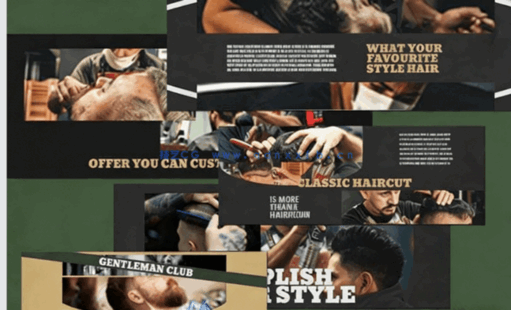 理发店理发过程广告宣传PSD模板合集(图3)