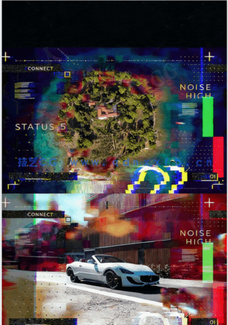 抽象马赛克模糊故障PSD模板合集(图3)