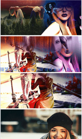 两张图片2合1双重曝光效果PSD模板合集(图2)