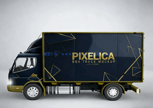 厢式卡车大型货车PSD模板合集(图2)