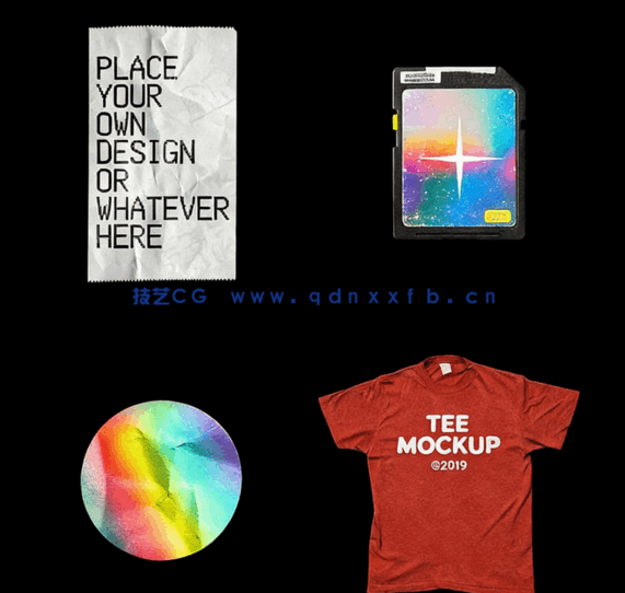 上百组塑料贴纸DVD磁带等复古包装PSD模板合集(图5)