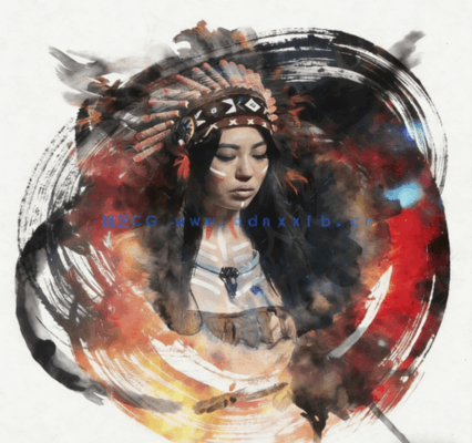 照片变水彩画艺术特效PSD模板(图1)