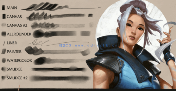 Esben Lash画师数字绘画自定义PS笔刷合集(图2)