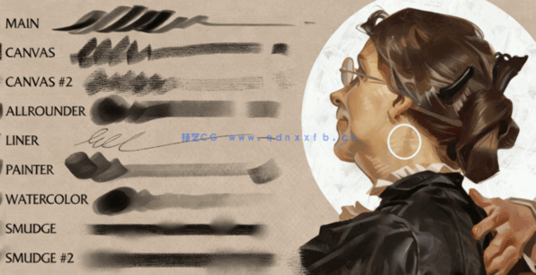 Esben Lash画师数字绘画自定义PS笔刷合集(图3)