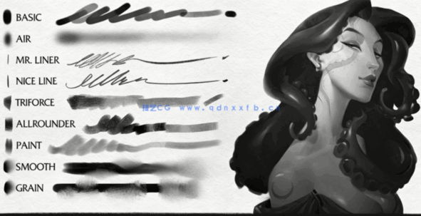 Esben Lash画师数字绘画自定义PS笔刷合集(图4)