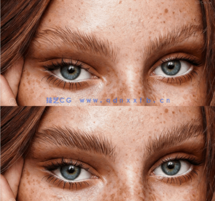 250组Tamara Williams写实面部睫毛眼线等美容修饰PS笔刷合集(图4)