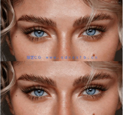 250组Tamara Williams写实面部睫毛眼线等美容修饰PS笔刷合集(图6)