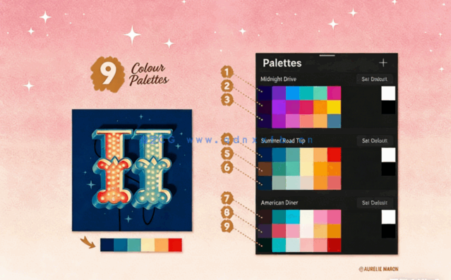 20组复古风格Logo标志Procreate笔刷合集(图3)