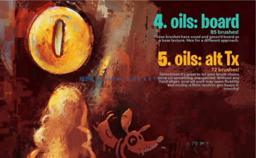 300组油彩画风格Procreate笔刷合集(图5)