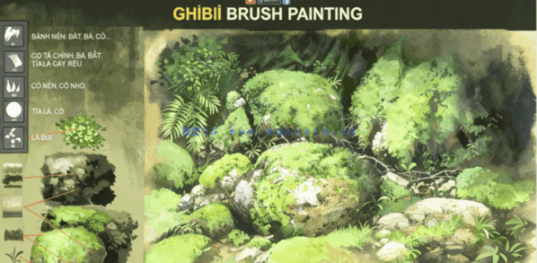 Keen Art画师吉卜力风格数字绘画自定义PS笔刷合集(图3)