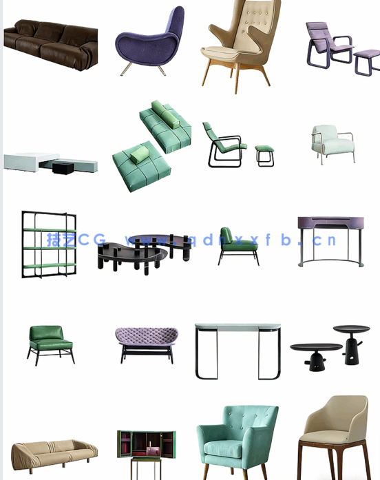 室内软装设计家具素材PNG免抠家具(图2)