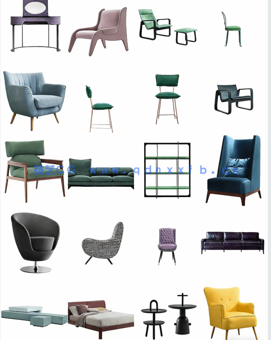 室内软装设计家具素材PNG免抠家具(图4)