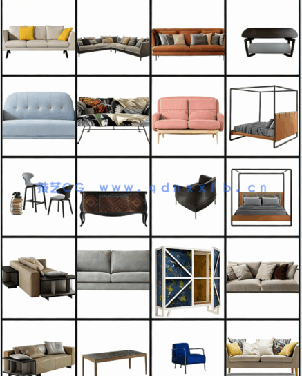 室内软装设计家具素材PNG免抠家具(图5)