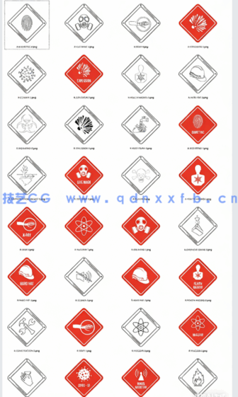 免扣PNG格式警告标志合集(图3)