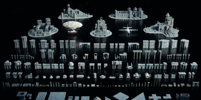 [建筑景观] 古老神秘古代遗迹建筑景观环境场景3D模型合集(图3)