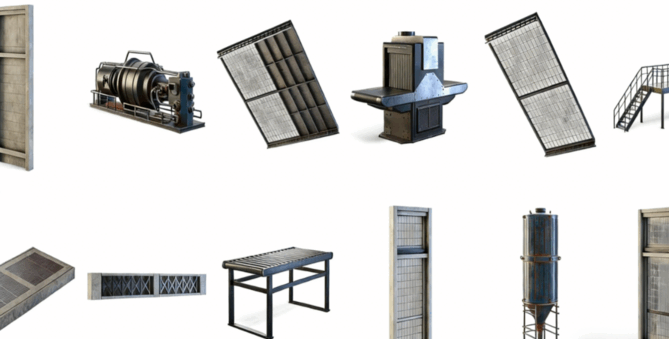 [建筑景观] 废弃工厂建筑环境场景3D模型与PBR材质合集(图6)