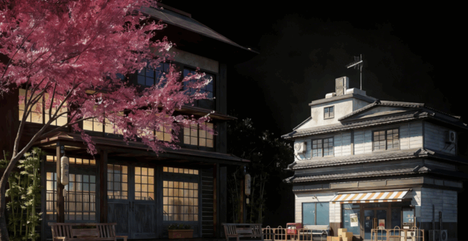 [建筑景观] 日本传统现代融合城市与乡村建筑环境场景3D模型合集(图5)