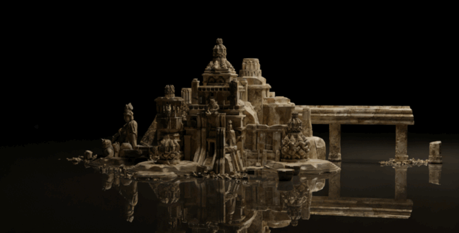 [建筑景观] 60组古庙遗址神庙废墟建筑环境场景3D模型(图2)