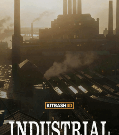 [建筑景观] 蒸汽朋克工业革命复古建筑场景3D模型(图1)