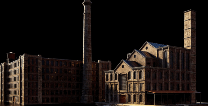 [建筑景观] 蒸汽朋克工业革命复古建筑场景3D模型(图6)