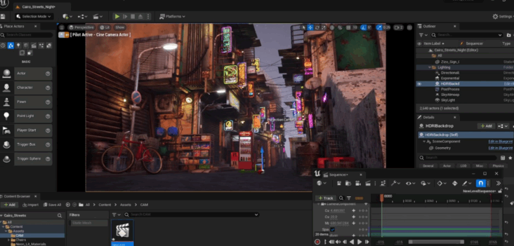 [建筑景观] 赛博朋克风格开罗街头小巷建筑环境场景3D模型(图4)