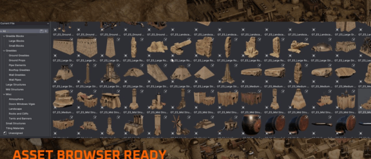 [建筑景观] 沙漠帝国科幻奇幻建筑景观环境场景3D模型(图5)