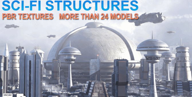 [建筑景观] 30组科幻影视游戏建筑景观城市场景3D模型(图1)