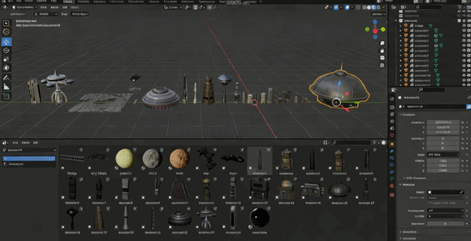 [建筑景观] 30组科幻影视游戏建筑景观城市场景3D模型(图5)