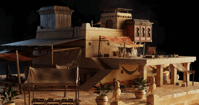 [建筑景观] 埃及古老帝国相关建筑景观场景3D模型合集(图7)