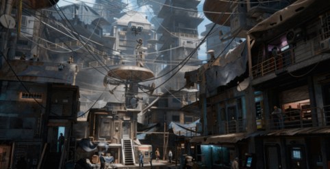 [建筑景观] 未来派贫民窟衰败废弃城市建筑场景3D模型合集(图2)