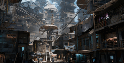 [建筑景观] 未来派贫民窟衰败废弃城市建筑场景3D模型合集(图7)