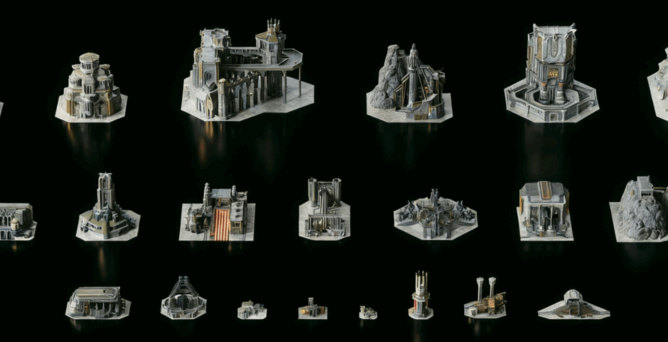 [建筑景观] 钢铁熔炉矮人国度建筑场景3D模型合集(图3)