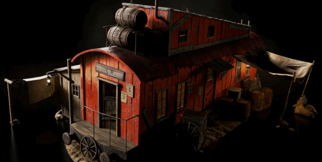 [建筑景观] 狂野西部小镇建筑环境场景3D模型合集(图6)