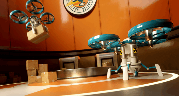 [建筑景观] 复古未来派原子朋克大都会相关建筑景观场景3D模型合集(图4)