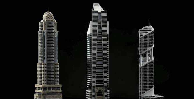 [建筑景观] 未来派中东绿洲城市建筑环境场景3D模型合集(图4)