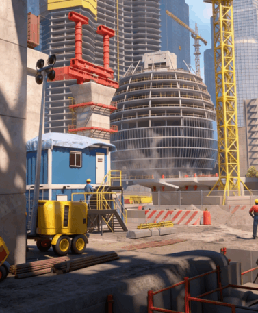 [建筑景观] 摩天大楼建筑工地钢筋水泥建筑环境场景3D模型合集(图1)