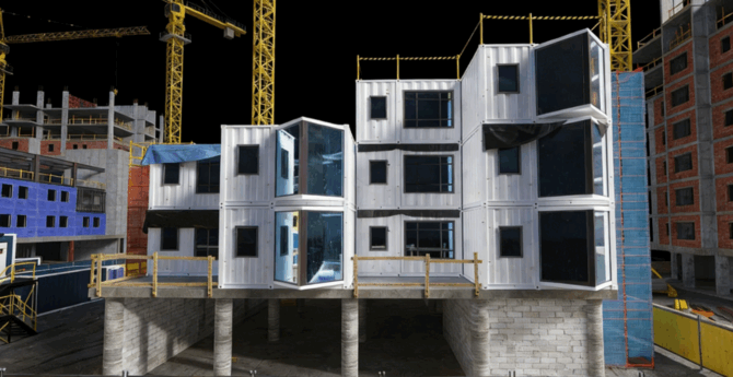 [建筑景观] 摩天大楼建筑工地钢筋水泥建筑环境场景3D模型合集(图6)