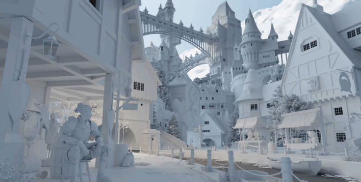 [建筑景观] 魔法城堡世界相关建筑景观场景3D模型合集(图2)