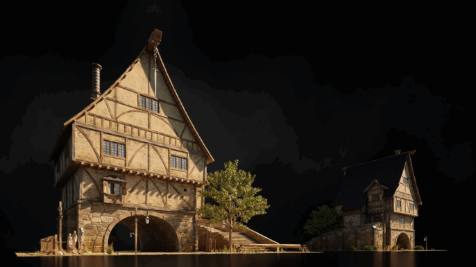 [建筑景观] 魔法城堡世界相关建筑景观场景3D模型合集(图8)