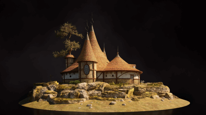 [建筑景观] 魔法城堡世界相关建筑景观场景3D模型合集(图9)