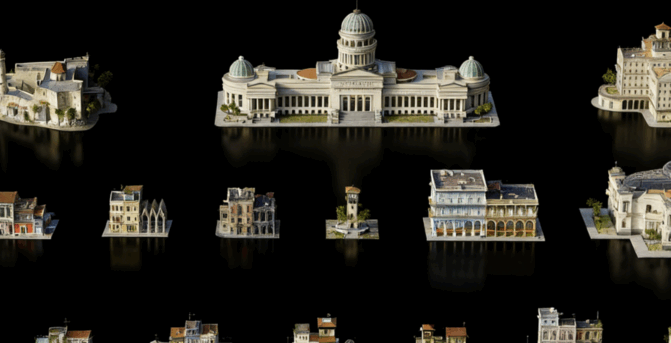 [建筑景观] 夜幕下的哈瓦那城市建筑环境场景3D模型合集(图3)