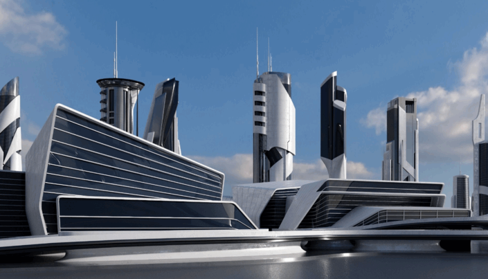 [建筑景观] 乌托邦新未来主义城市建筑景观3D模型合集(图4)