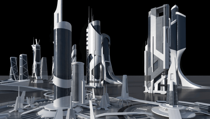 [建筑景观] 乌托邦新未来主义城市建筑景观3D模型合集(图6)