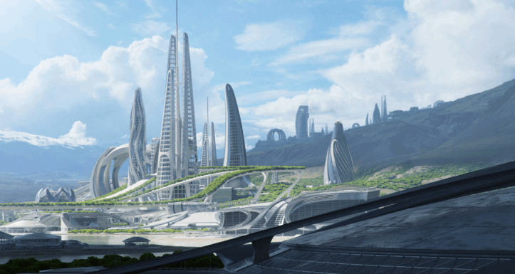 [建筑景观] 未来乌托邦城市摩天大楼建筑景观3D模型合集 完整版(图2)