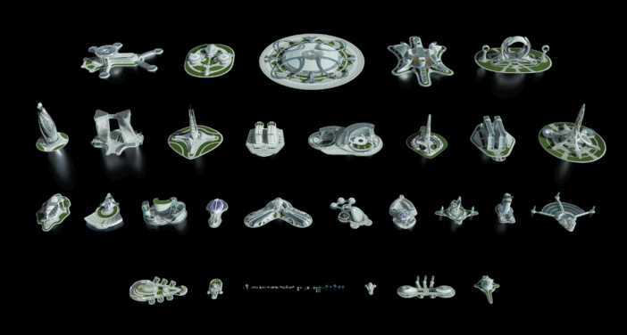 [建筑景观] 未来乌托邦城市摩天大楼建筑景观3D模型合集 完整版(图3)