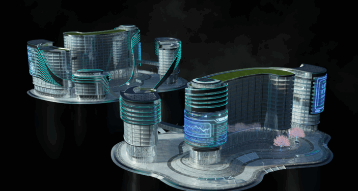 [建筑景观] 未来乌托邦城市摩天大楼建筑景观3D模型合集 完整版(图7)
