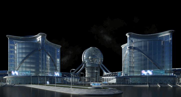 [建筑景观] 未来乌托邦城市摩天大楼建筑景观3D模型合集 完整版(图8)